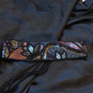 Vintage 1980s Beaded Belt